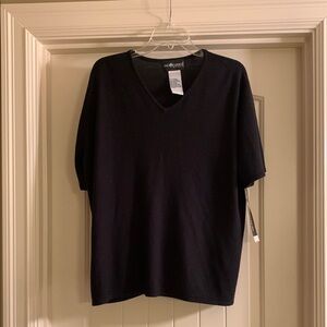 Black V-Neck Top